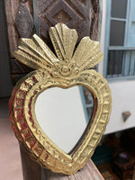 MIROIR EN LAITON, MIROIR MURAL, MIROIR DESIGN, MIROIR EN METAL, MIROIR DORÉ, MIROIR DÉCORATIF, MIROIR EX VOTO